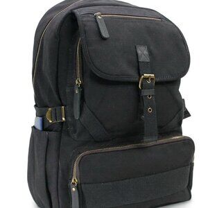 19" Mountain Hiking Sport Canvas Backpack C05BLK